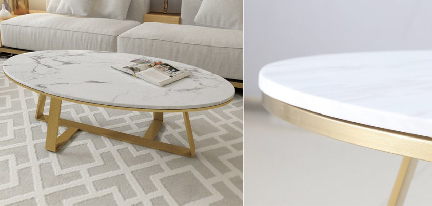 Кофейный стол Marble Oval Table