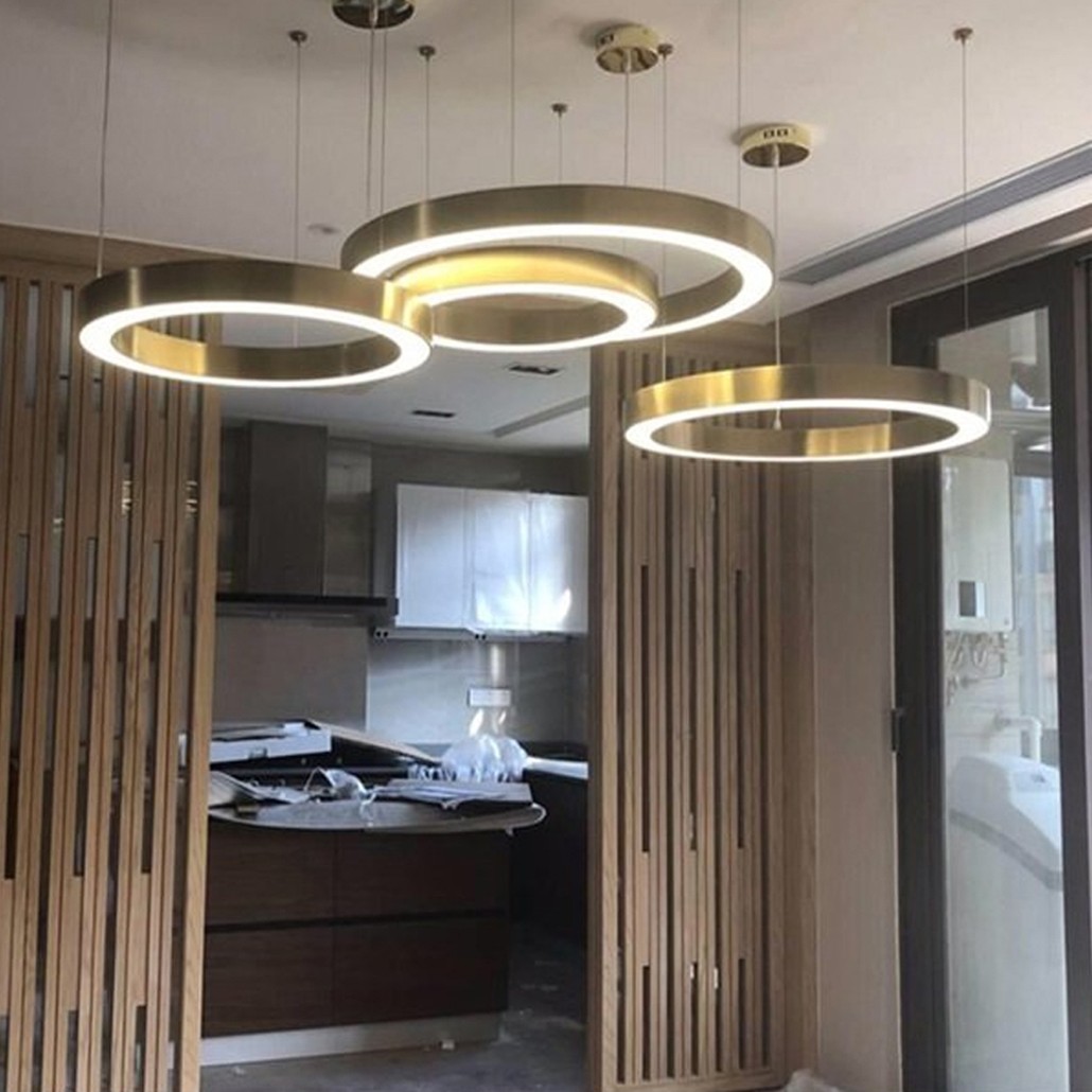 Люстра Light Ring Horizontal Латунь