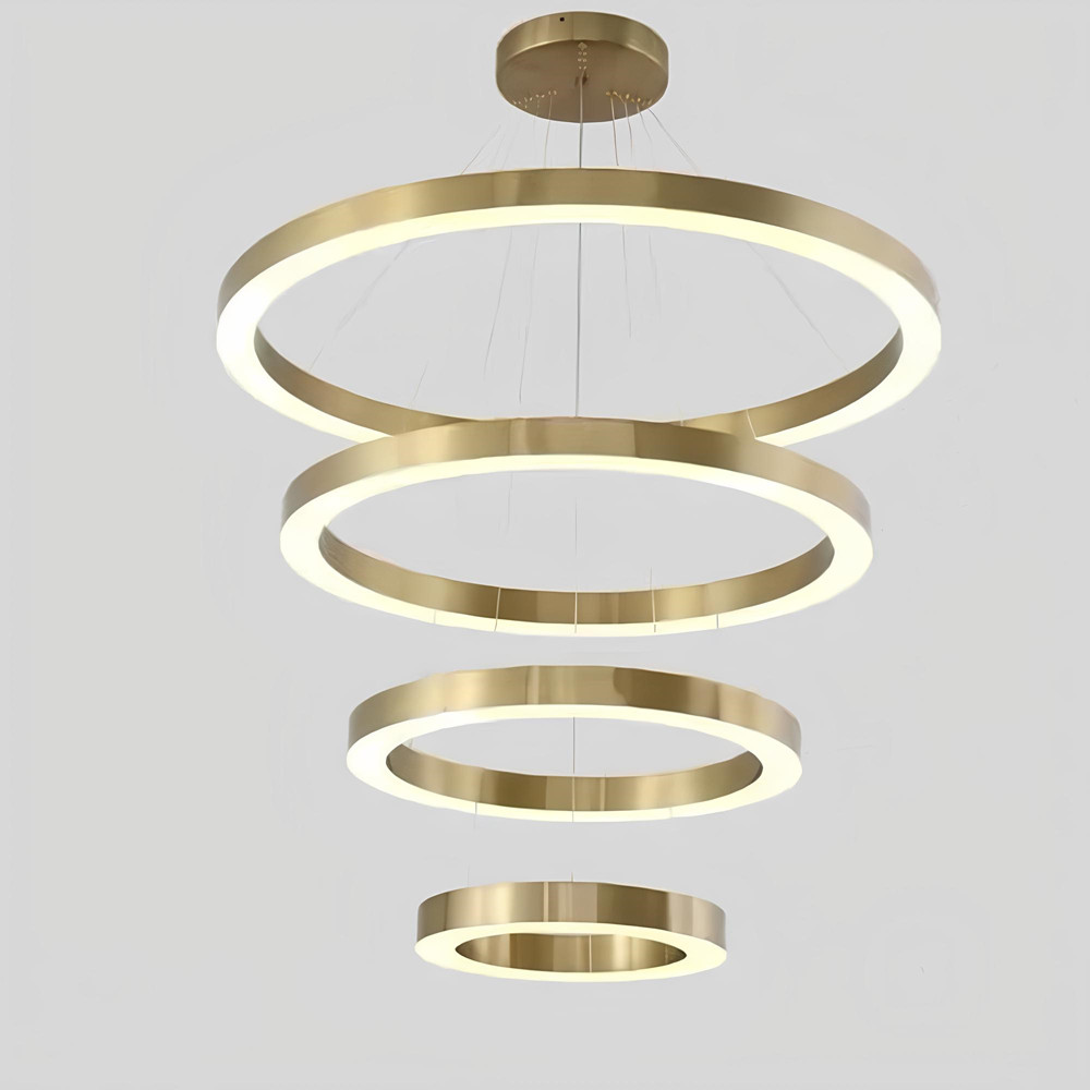 Люстра Light Ring Vertical Латунь