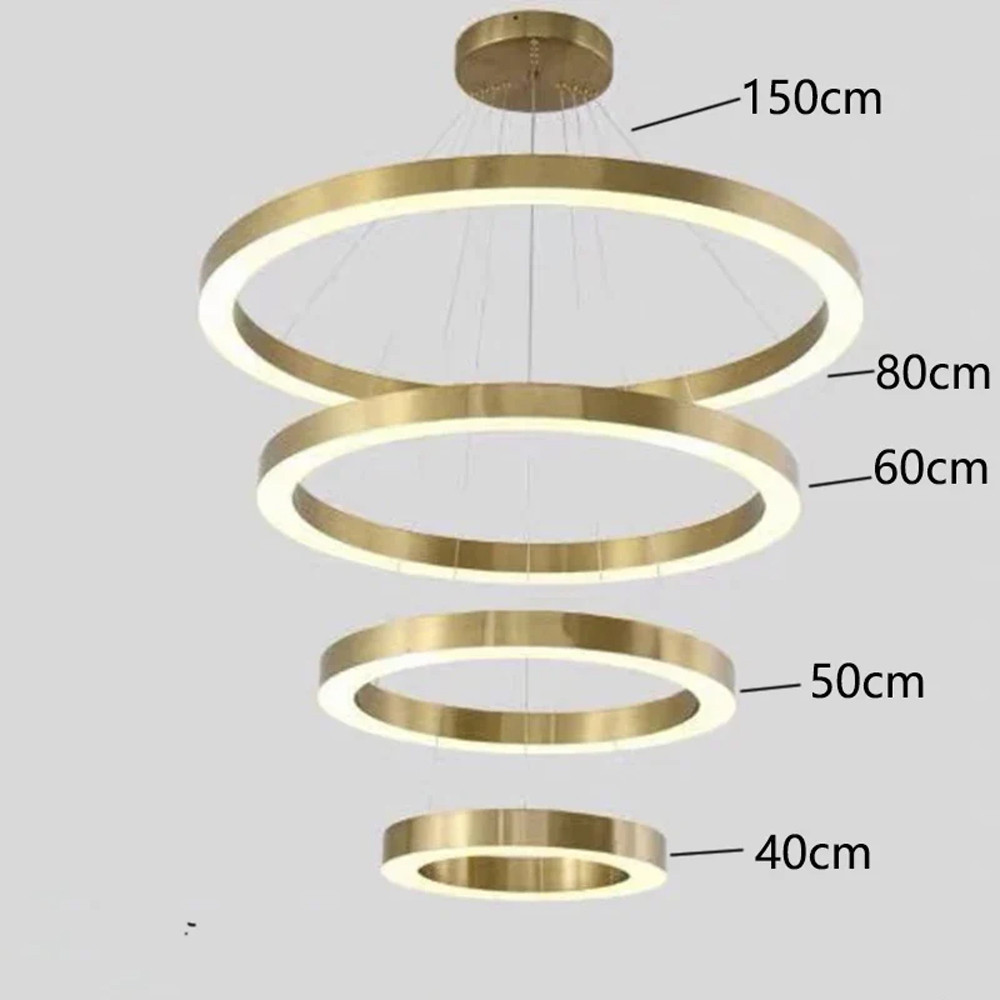 Люстра Light Ring Vertical Латунь