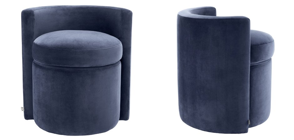Кресло Eichholtz Stool Arcadia midnight blue