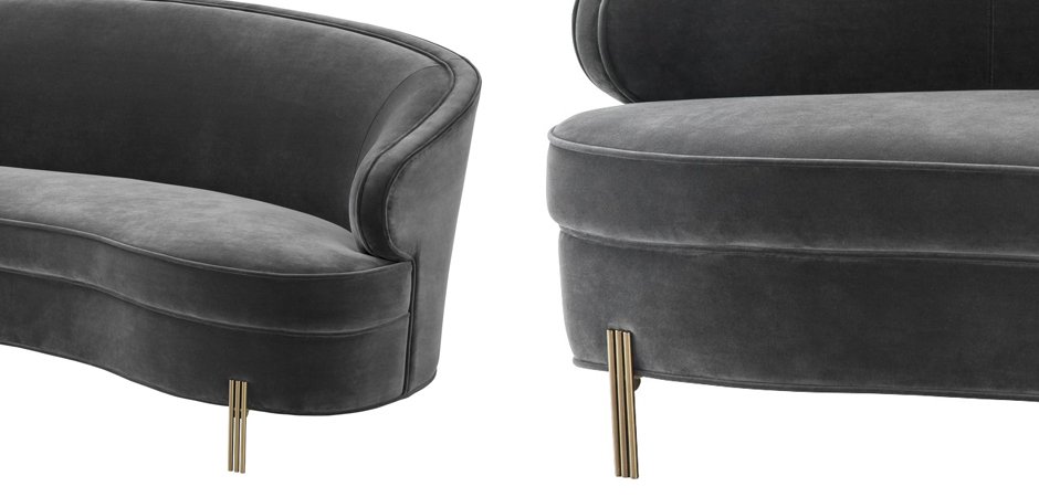 Диван Eichholtz Sofa Pierson dark grey