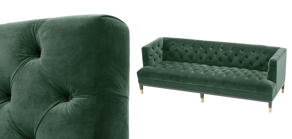 Диван Eichholtz Sofa Castelle dark green