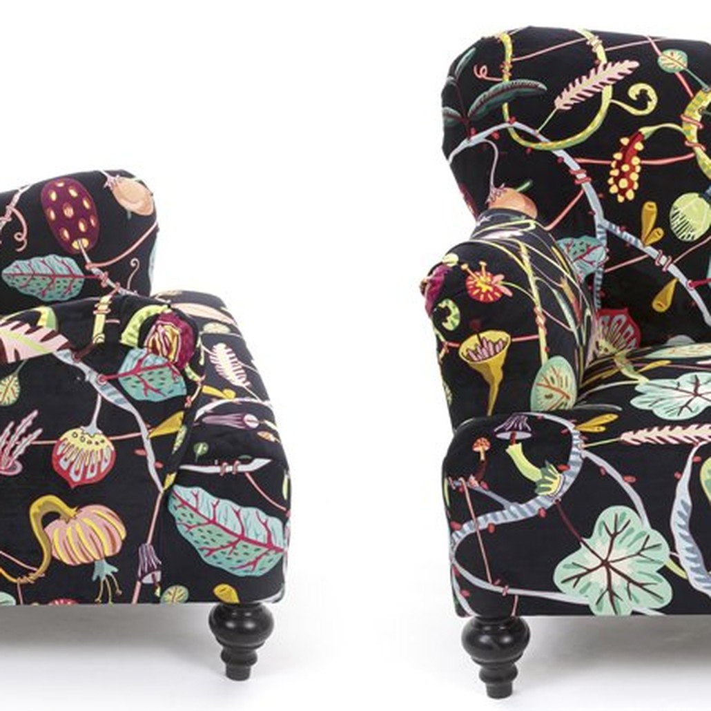 Кресло Seletti Armchair Botanical diva black