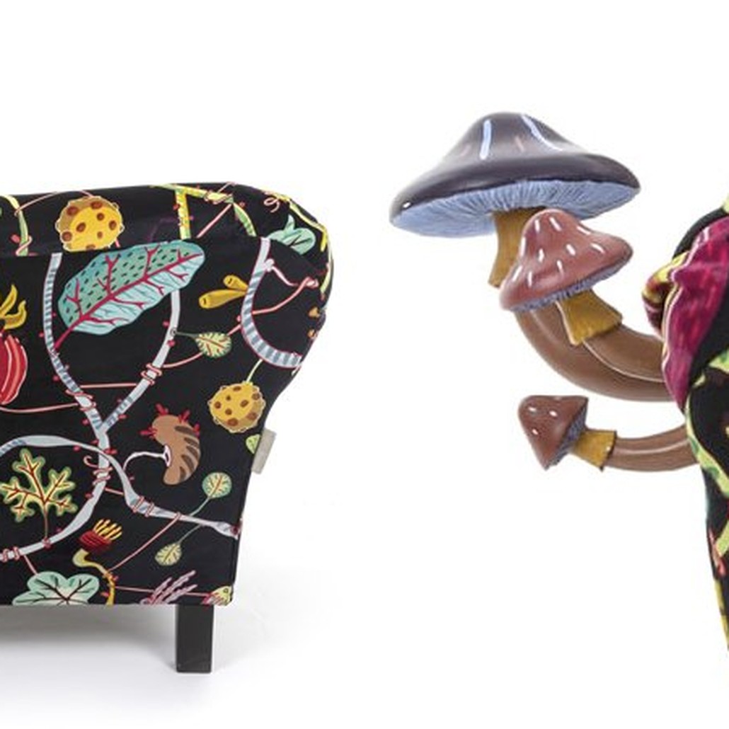 Кресло Seletti Armchair Botanical diva black