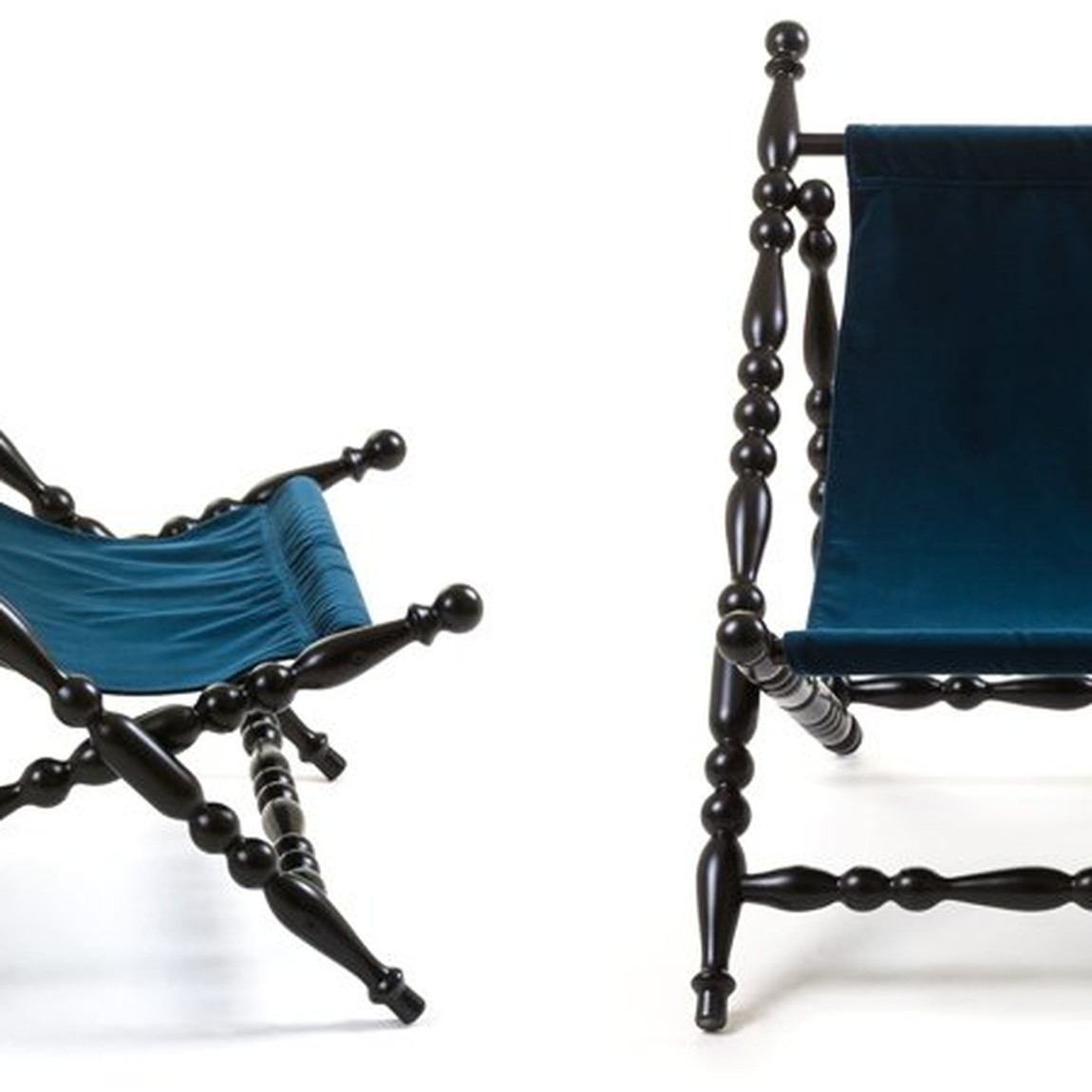 Стул Seletti Heritage Foldable Deckchair Blue