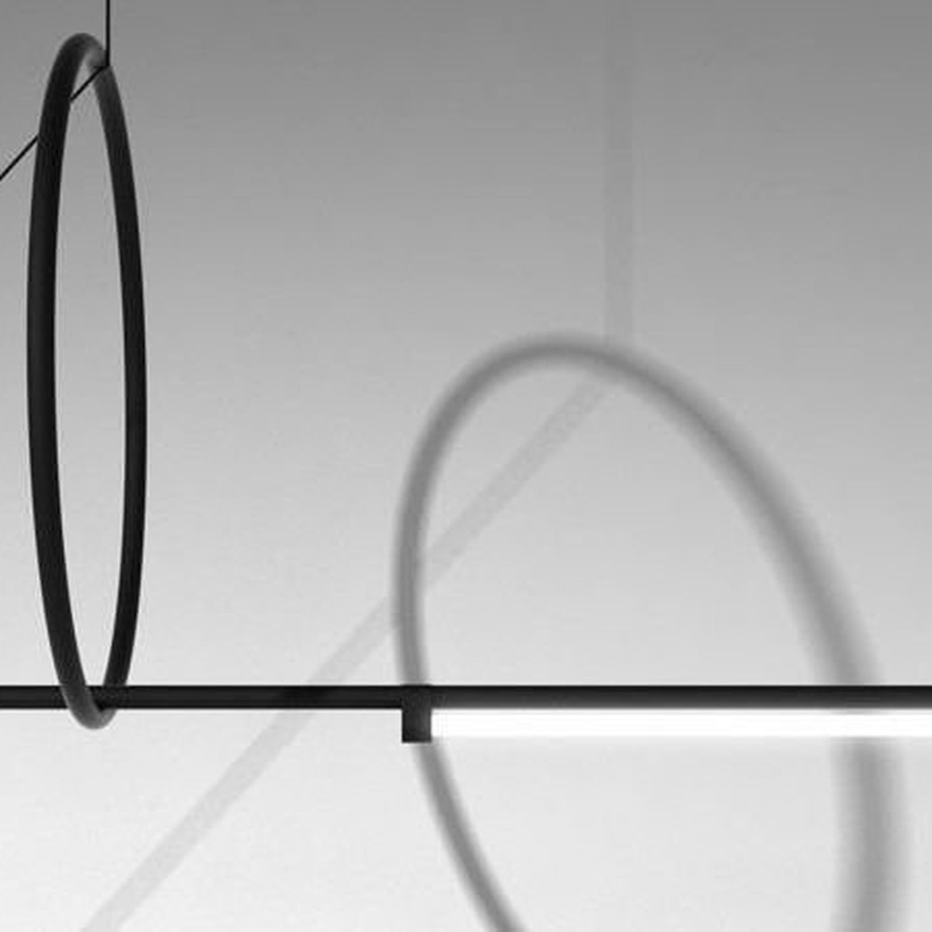 Люстра Suspension Cercle Et Trait – Graphite Satine