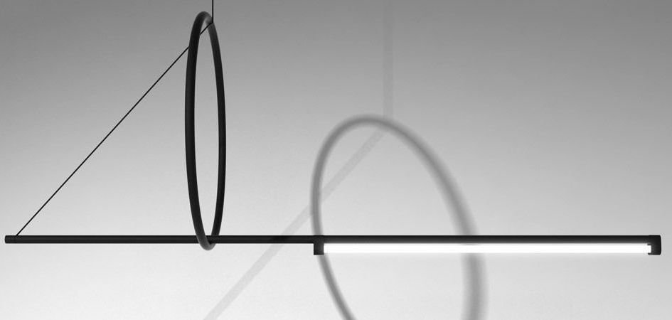 Люстра Suspension Cercle Et Trait – Graphite Satine