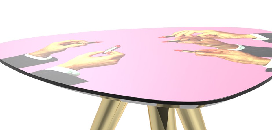 Журнальный стол Seletti Side Table Pink Lipsticks