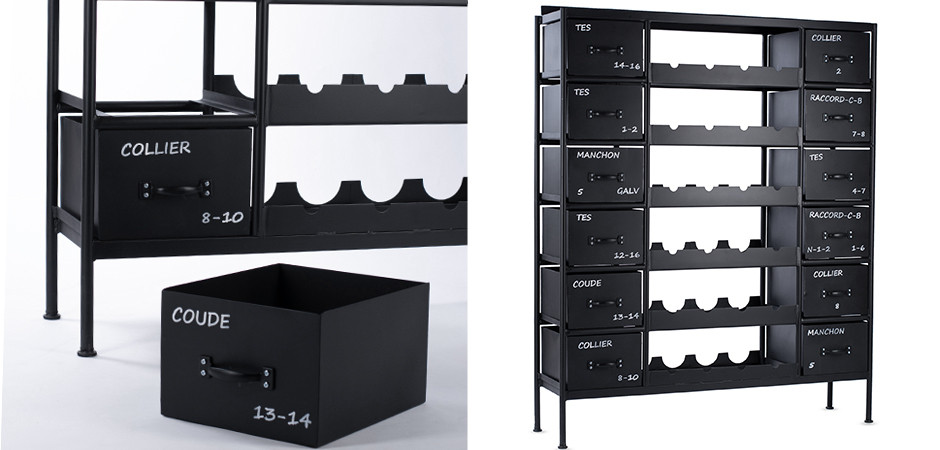 Винный стеллаж RADAGAST IRON WINE CHEST BLACK