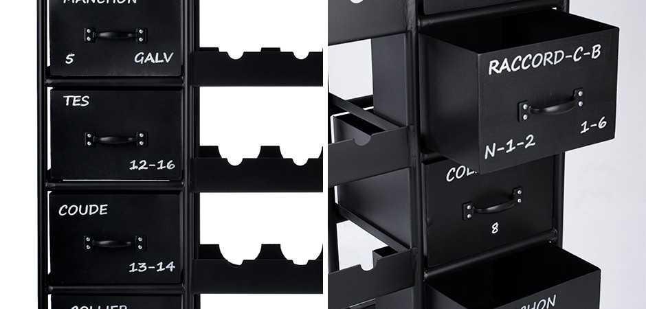 Винный стеллаж RADAGAST IRON WINE CHEST BLACK