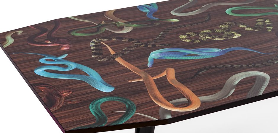 Обеденный стол Seletti Table Snakes On Wood