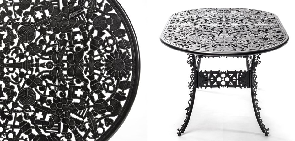 Обеденный стол Industry Collection ALUMINIUM OVAL TABLE – BLACK
