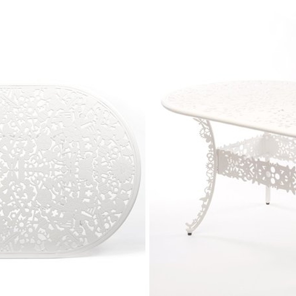 Обеденный стол Industry Collection ALUMINIUM OVAL TABLE – WHITE