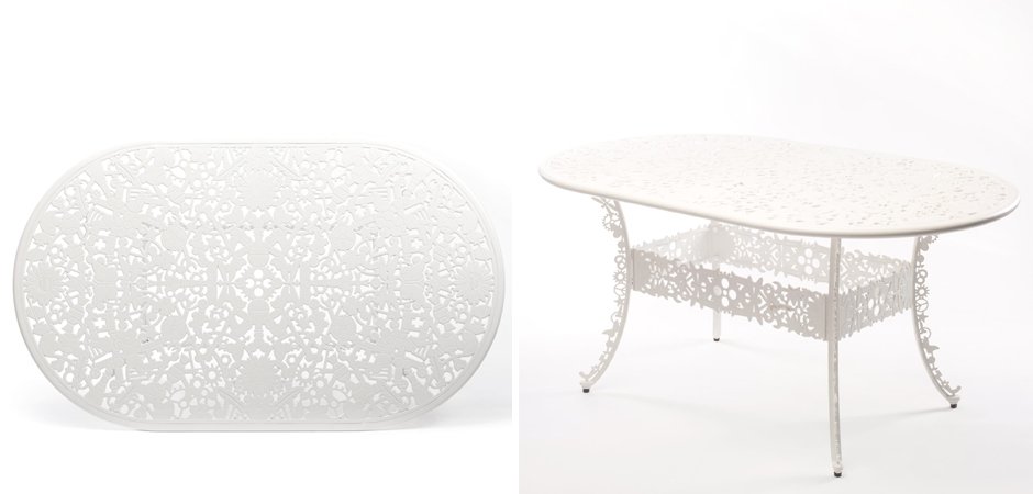 Обеденный стол Industry Collection ALUMINIUM OVAL TABLE – WHITE