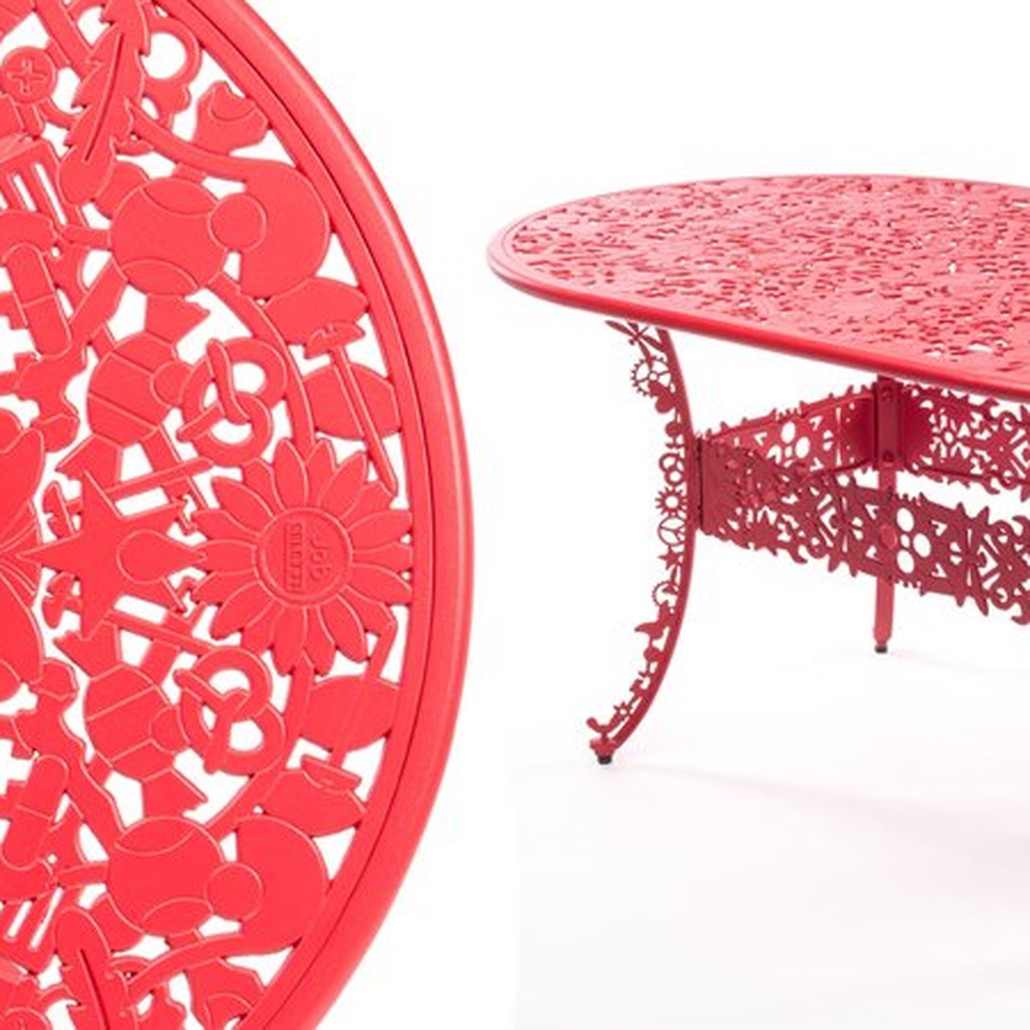 Обеденный стол Industry Collection ALUMINIUM OVAL TABLE – RED
