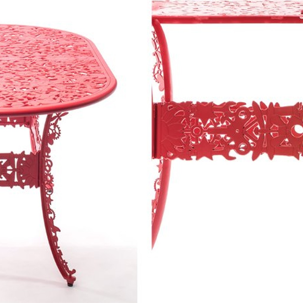 Обеденный стол Industry Collection ALUMINIUM OVAL TABLE – RED