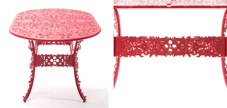 Обеденный стол Industry Collection ALUMINIUM OVAL TABLE – RED