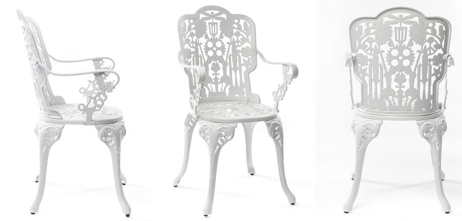 Стул Seletti Industry Collection ALUMINIUM ARMCHAIR – WHITE