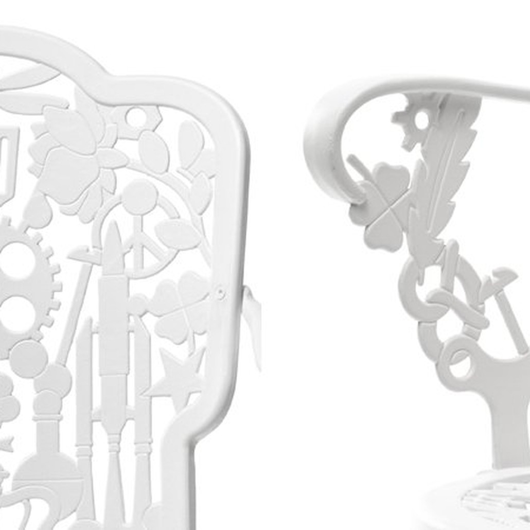 Стул Seletti Industry Collection ALUMINIUM ARMCHAIR – WHITE