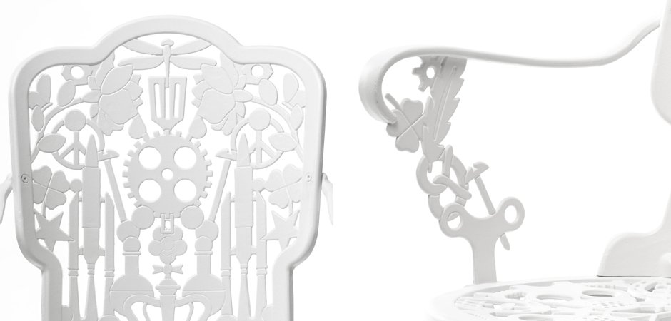 Стул Seletti Industry Collection ALUMINIUM ARMCHAIR – WHITE