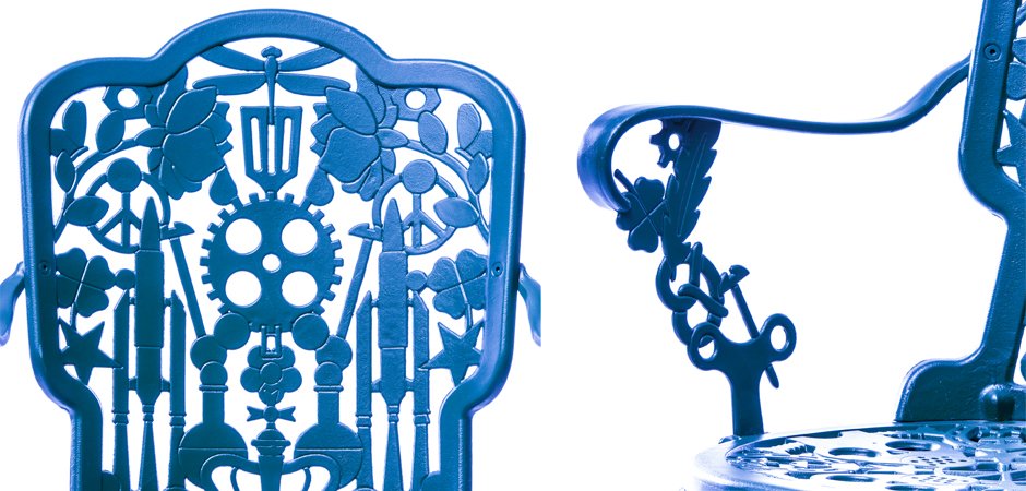 Стул Seletti Industry Collection ALUMINIUM ARMCHAIR – SKY BLUE