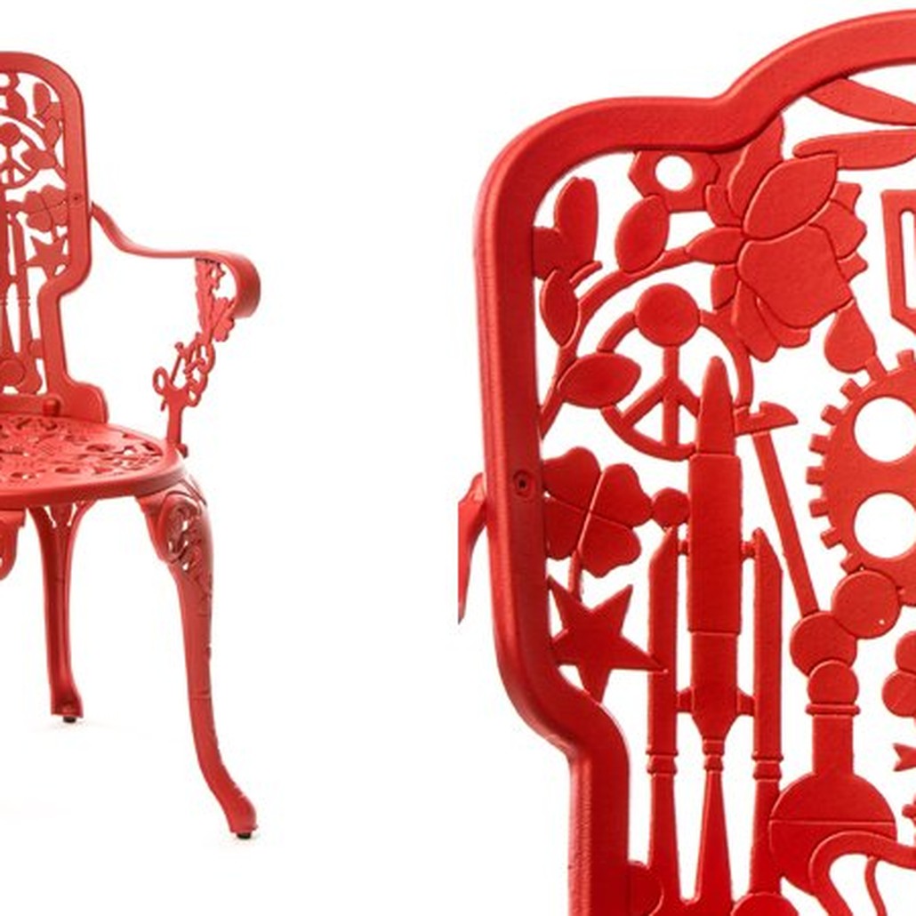Стул Seletti Industry Collection ALUMINIUM ARMCHAIR – RED
