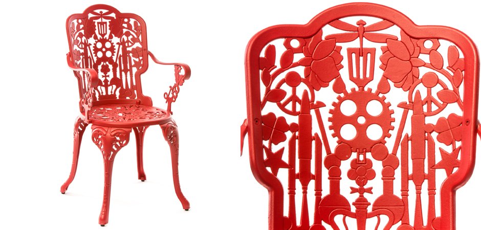 Стул Seletti Industry Collection ALUMINIUM ARMCHAIR – RED