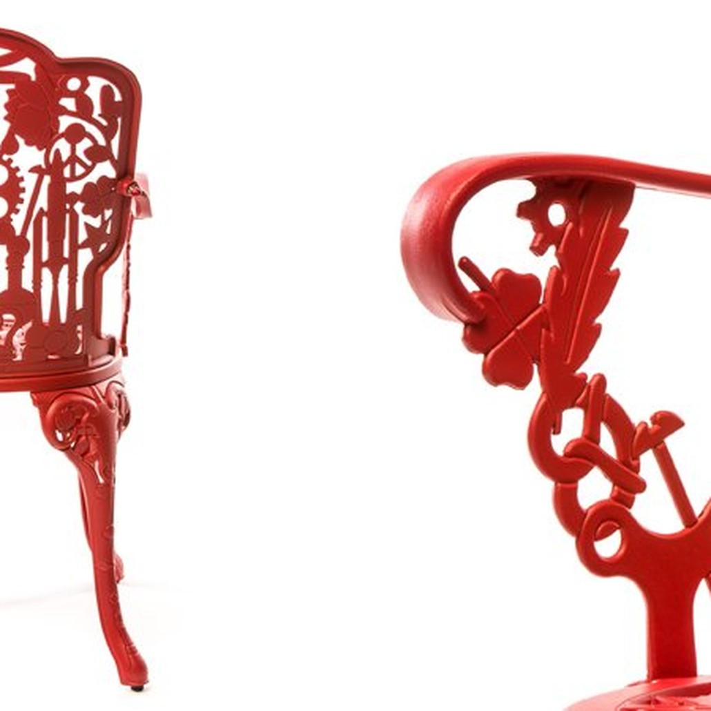 Стул Seletti Industry Collection ALUMINIUM ARMCHAIR – RED