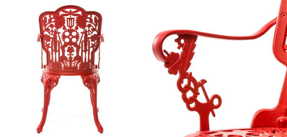 Стул Seletti Industry Collection ALUMINIUM ARMCHAIR – RED