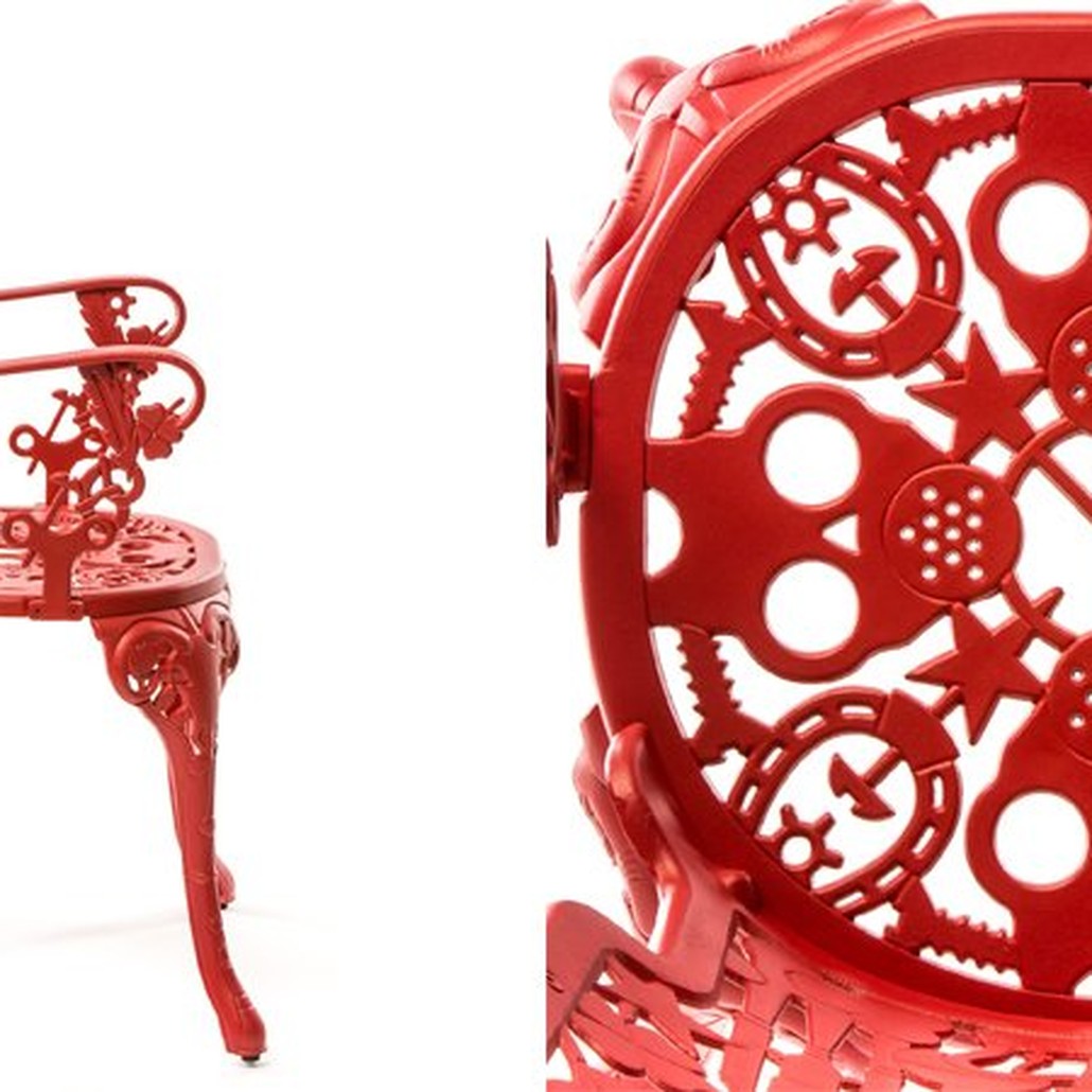 Стул Seletti Industry Collection ALUMINIUM ARMCHAIR – RED