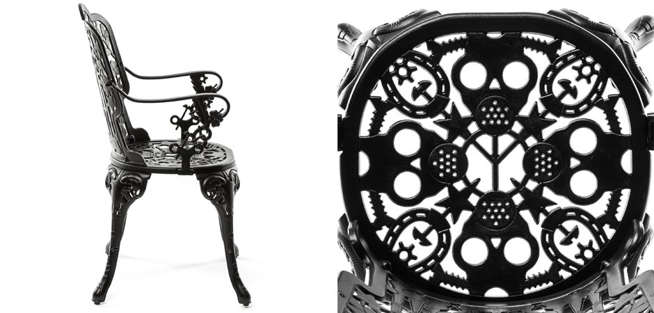 Стул Seletti Industry Collection ALUMINIUM ARMCHAIR – BLACK