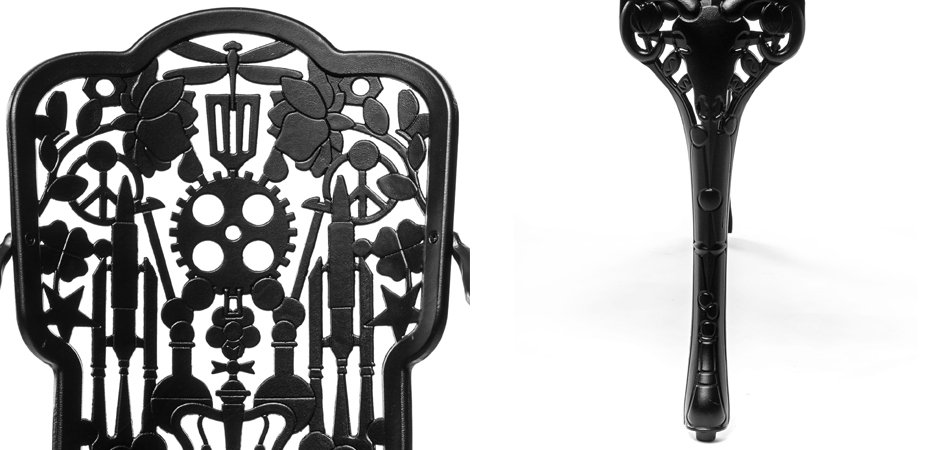 Стул Seletti Industry Collection ALUMINIUM ARMCHAIR – BLACK