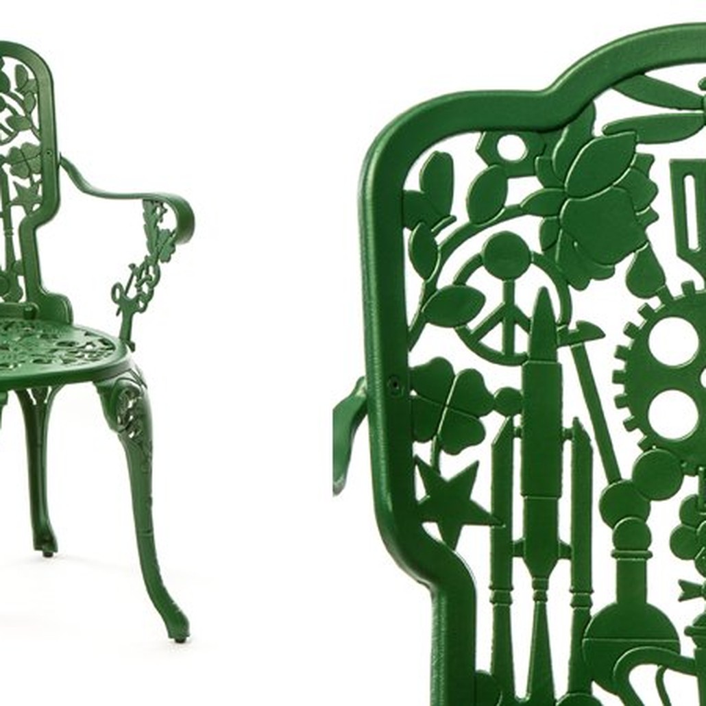 Стул Seletti Industry Collection ALUMINIUM ARMCHAIR – GREEN