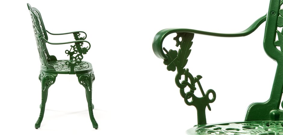 Стул Seletti Industry Collection ALUMINIUM ARMCHAIR – GREEN