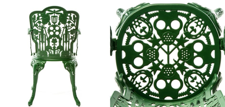 Стул Seletti Industry Collection ALUMINIUM ARMCHAIR – GREEN