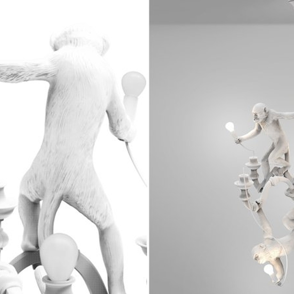 Люстра Seletti Monkey Chandelier White