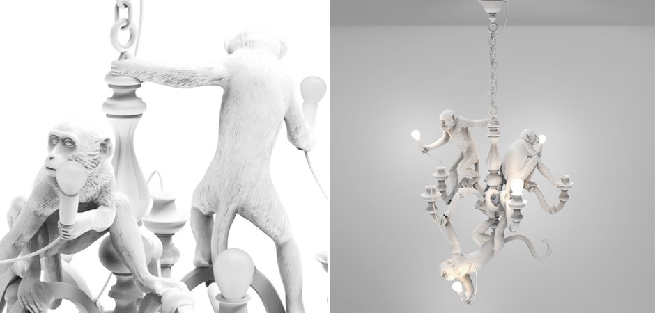 Люстра Seletti Monkey Chandelier White