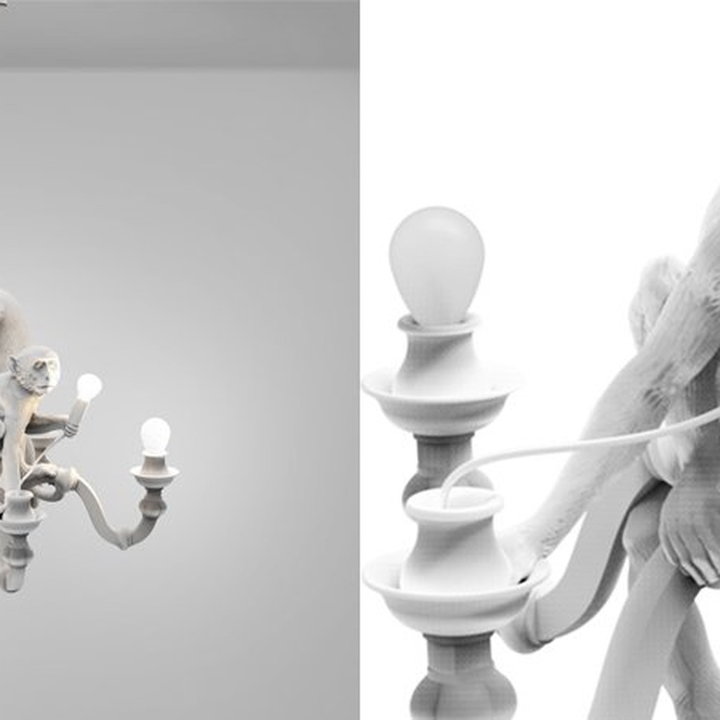 Люстра Seletti Monkey Chandelier White