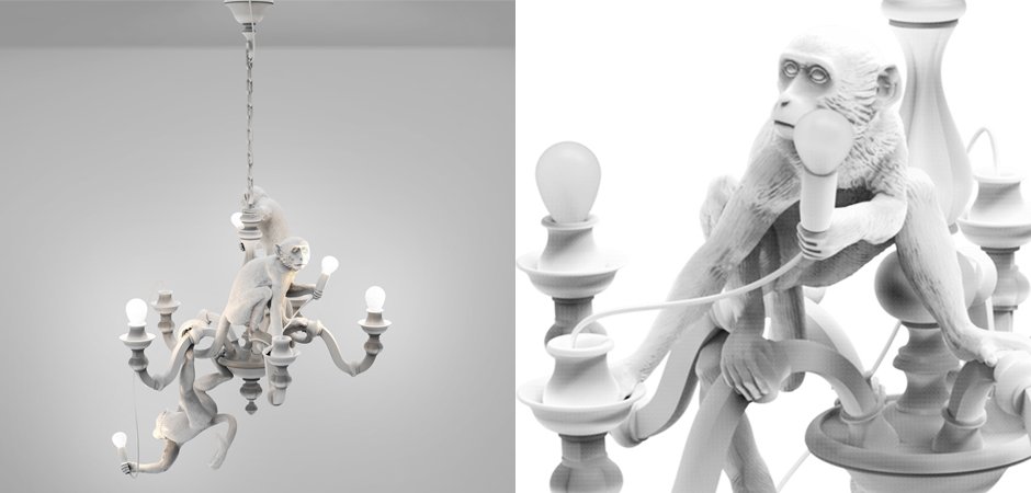 Люстра Seletti Monkey Chandelier White