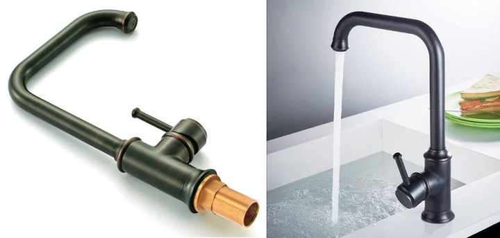 Черный Смеситель для раковины