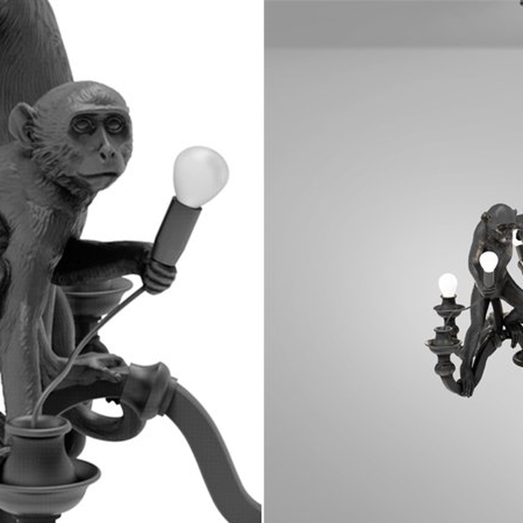 Люстра Seletti Monkey Chandelier Black