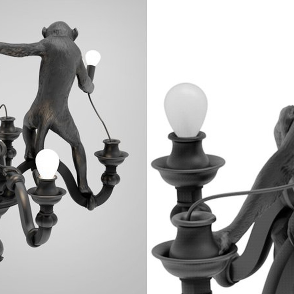Люстра Seletti Monkey Chandelier Black