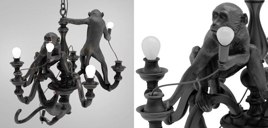 Люстра Seletti Monkey Chandelier Black