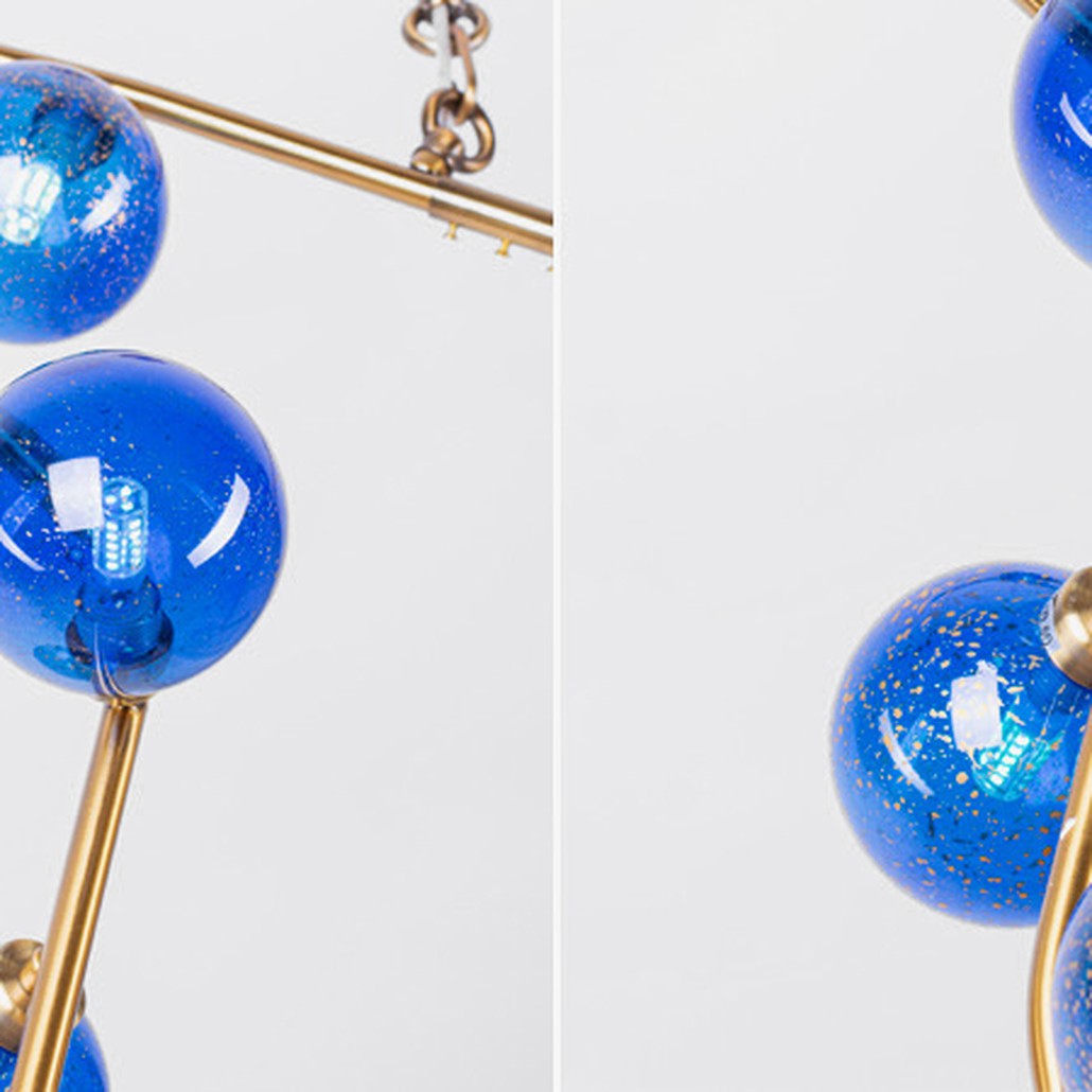 Люстра 8-GLOBE CHERRYBOMB CHANDELIER blue