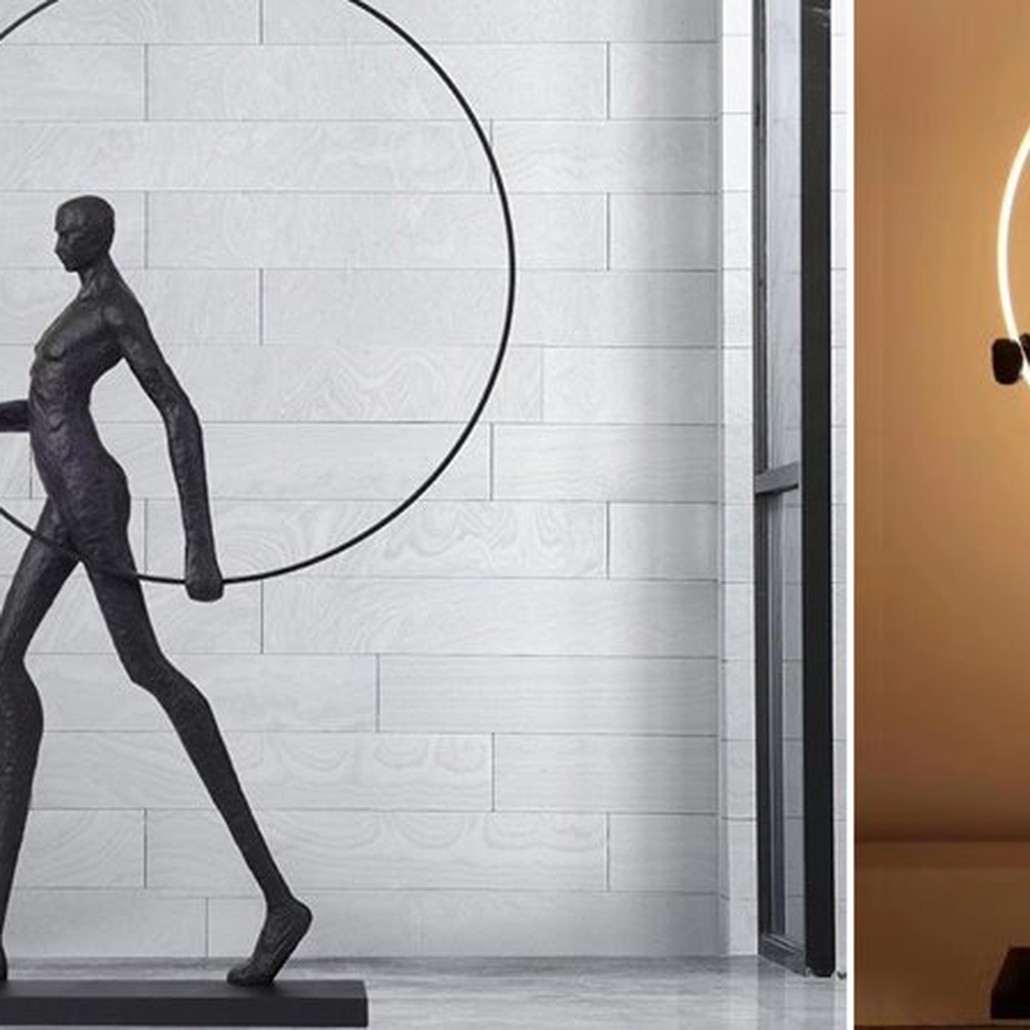 Торшер Man carries light circle