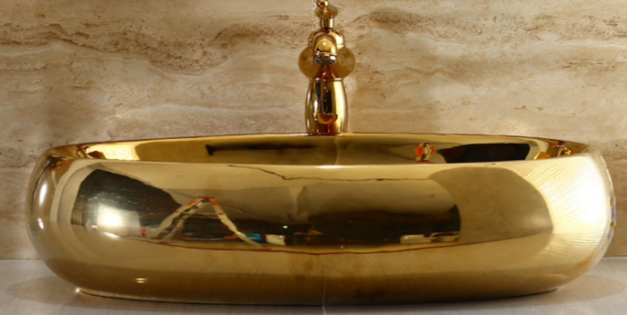 Раковина Золото golden drop