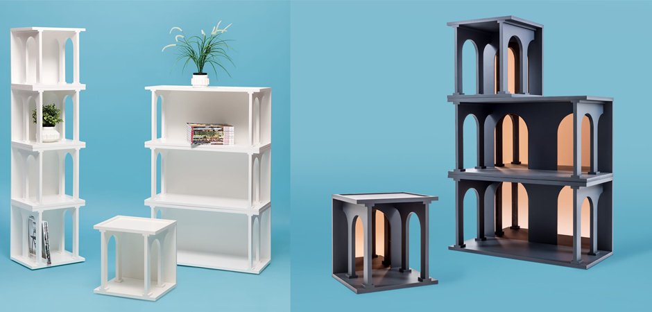 Полка Seletti Renaissance Single Anthracite