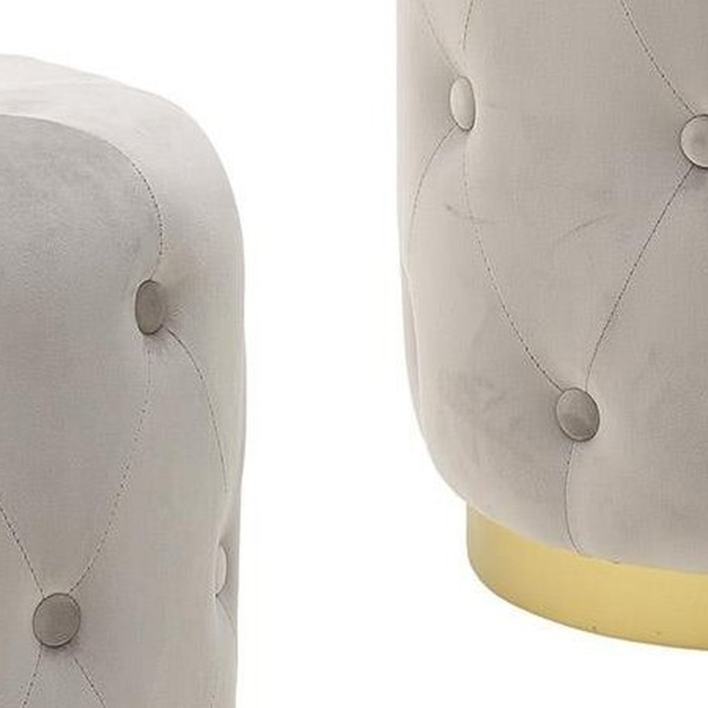 Пуф Capitone Gold Stripe Gray