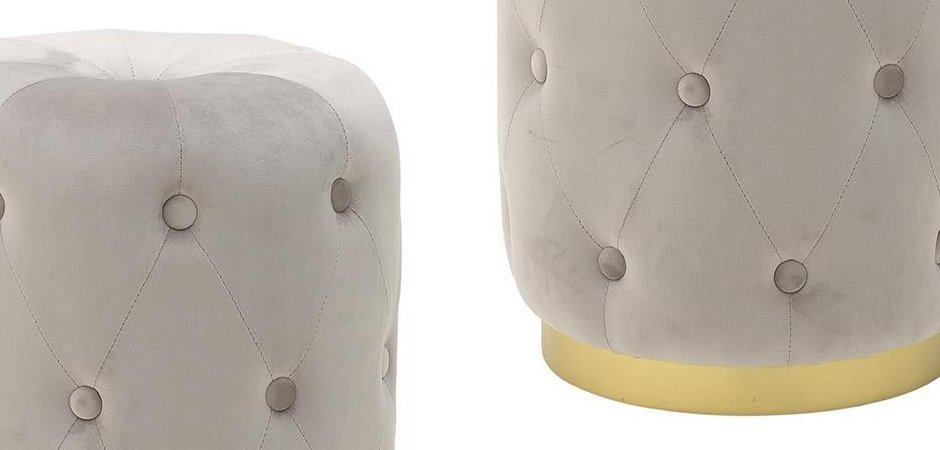 Пуф Capitone Gold Stripe Gray